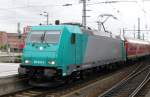 Alpha Trains 185 634 heads an RB in Nürnberg Hbf on 2 May 2011.