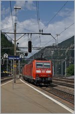 DB E 185 108-8 and an other one with a Carago train in Göschenen.
21.07.2016