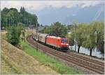 The DB 185 111-2 wiht the Novelis-Cargo Train from Sierre to Göttigen by Villeneuve. 

24.07.2020