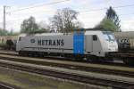 Metrans 186 187 has arrived at Emmerich from Praha=Uhrineves in the Czech Republic on 14 April 2014.

