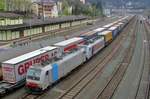 Railpool 186 288 enters Kufstein with an intermodal service on 4 April 2017.