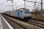 Railpool 186 271 stands in Bad Bentheim on 9 April 2018. 
