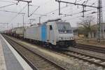 LOTOS Kolej 186 271 quits Bad Bentheim with a tank train on 9 April 2018.