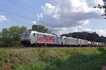 On 12 August 2019 railpool/DBC 186 496 recruiys new personnel whilst passing through Tilburg Oude warande. 