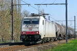 DB Cargo 186 144 Bombardier Traxx with a freight train at Mortsel on his way to the Antwerp Harbor.
03-04-2025