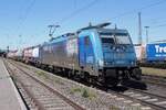 On 30 April 2026 LTE 186 942 shows her  attractive forces  at Neuwied whilst hauling an intermodal train from Rotterdam. 