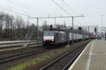 ERS 189 091 passes a grey Boxtel on 13 February 2014.