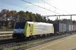 ERS 189 203 speeds through a very sunlit Boxtel on 1 November 2014.