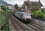 he SBB NOVELIS  Re  189 990-5  Göttingen  (ES 64-F4-90 / UIC 91 80 6189 990-5 D-Dispo Classe 189VE) with his Novelis Train on the way to Göttingne by Montreux.