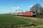 DBC 189 028 hauls a block train through Hulten on 23 February 2022.