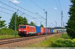 29.05.2023 | Międzyrzec Podlaski - Eurosprinter (189 008-6) left the station, heading towards Łuków.