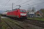 DBC 189 028 enters Emmerich from the Netherlands on a grey 16 march 2024.