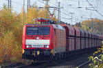 On 14 November 2019 an empty iron ore train is single handed by 189 043 passing through Emmerich toward the Rotterdam port area.