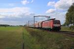 DBC 189 081 hauls a diverted steel train through Hulten on 21 August 2025.