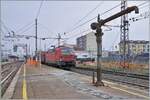 The DB 191 015 is passing through Chivasso with a freight train heading towards Torino. I also really like the water crane on the platform, as it is often seen at Italian railway stations.

February 24, 2023