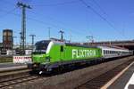 FlixTrain 193 990 calls at Düsseldorf Hbf on 7 June 2019.