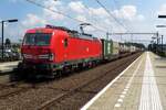 DBC 193 335 hauls the Ruhland intermodal shuttle train (Ruhland, GermanyAmtwerpen, Belgium) through Tilburg-Reeshof on 4 August 2021.