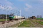 18.04.2021 | Kręcieszki - Vectron (193 729) is heading towards to the Kutno station.