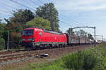 DB Cargo 193 324 hauls a freight through Hulten on 23 August 2019.