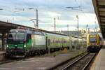 FlixTrain uses mercenary ELL 193 508 for her train Basel Bad-->Berlin Hbf, seen here ready for departure at Offenburg on 29 December 2023.