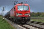 Styrene train with 193 359 at the reins passes Salzbergen on 20 April 2024. The weather was not to clement that day, short periods of sun shine being swapped for rain pours.