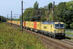 The Medway Belgium 7193 001, named: Alessia, from the port of Antwerp to Italy. Siemens Vectron MS build in 2025 with construction N� 24307. Line 27A at Antwerp Airport. 07-09-2026