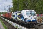 On a grey 13 May 2026 Eisenbahn Gruppe Potsdam EGP 193 848 hauls a reasonably well loaded container train through K�ln S�d towards K�ln-Eiffeltor.