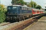 E10 121 hauls an RB out of Bonn Hbf on 6 August 1998.