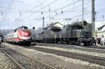 Be 6/8 III No 13302; 194 155-8 and 601  Alpen-See-Express  at Amstetten, September 14th, 1984.