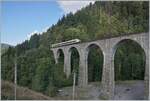 An Alstom Coradia Continental 1440 on the Ravenna Viduct in the Black Forest by Hinterzarten.