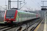 Advertising EMU 422 556 quits Düsseldorf on 30 January 2018. 