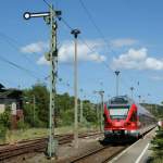 An old semaphore signal and a new FLIRT in Sassnitz. 
18.06.2009