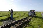 On the narrow gauge trolley railway from Dagebüll to the tiny islands of Oland and Langeness in the german part of the North Sea (Nordfriesland/Schleswig-Holstein).

Date: 22. september 2008.