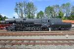 On 20 May 2018 Kriegslok 52 5804 -bearing the war time grey- stands in the DDM at N Neuenmarkt-Wirsberg.