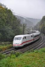 ICE 1 at Geislinger Steige with heavy rain, at September 25th, 2010.
