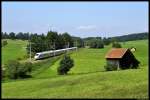 ICE 527 'Wetterstein' near Uffing on the line to Gamisch-Partenkirchen.