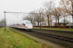 ICE 406 007 speeds through Wijchen on 6 December 2013.

