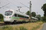 ICE 411 082 'MAINZ' (one of the very few stil advertising something with green...) passes your photographer between Buldern and D�lmen on 16 July 2026.