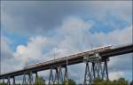 . A ICE-TD is running on the bridge in Rendsburg on September 18th, 2013.