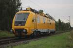 DB Netz/InfraGo 711 107 passes solo through Kaarst Broicherheide on 8 August 2025.