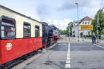 The heritage train »Molli« passes Rostocker Straße in Bad Doberan.