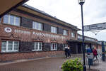 The station building in Kühlungsborn East on the narrow-gauge railway Mecklenburger Bäderbahn. Date: 8th June 2025.