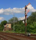 Form main signal before the signal box Herdorf East (Ho) on 17.05.2011.