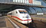 Here 808 011-1  Uelzen  as ICE841 from Hannover main station to Berlin Ostbahnhof. Berlin main station, 25.2.2012.