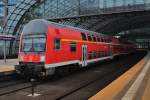 Here a local train from Nauen to Berlin Schnefeld Flughafen. Berlin main station, 25.2.2012.