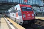 Here 101 025-5 with IC143 from Schiphol Airport to Berlin Ostbahnhof. Berlin central station, 6.4.2012.