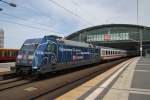 Here 101 042-0 with IC142 from Berlin Ostbahnhof to Schiphol Ariport. Berlin central station, 26.5.2012.