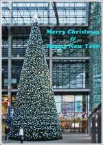 . Merry Christmas and happy new year. Berlin main station, December 25th, 2012.