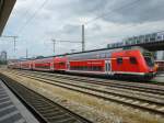 A lokal train to Mhldorf(Oberbayern) is standing in Munich Ost on May 23rd 2013.