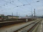 An ICE is arriving in Munich main station on September 22nd 2013.